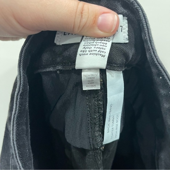 Lane Bryant Magic Waistband Tighter Tummy High Rise Boot Jeans Washed Black 18 - Picture 9 of 10
